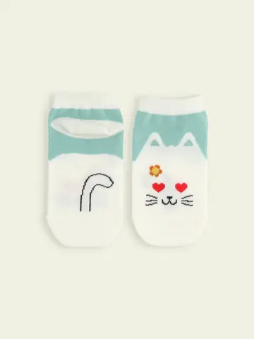 【3足1,386円】キッズ バレンタイン限定 動物いろいろスニーカー用ソックス