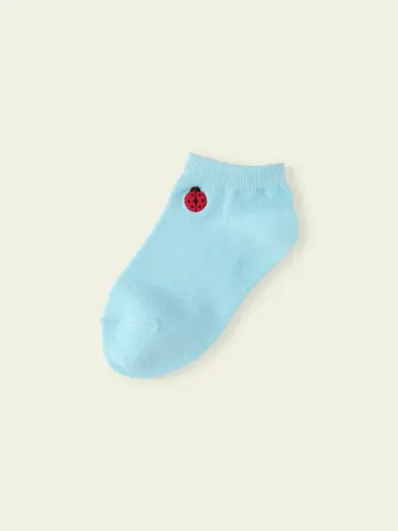 【3足1,386円】キッズ いろいろ刺繍スニーカー用ソックス