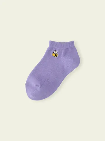 【3足1,386円】キッズ いろいろ刺繍スニーカー用ソックス