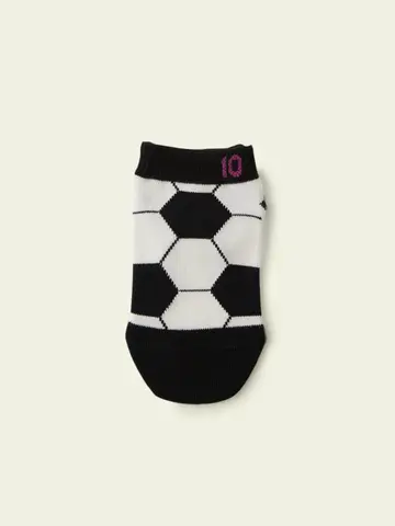 【靴下屋fam】キッズ  サッカーボールスニーカー丈ソックス