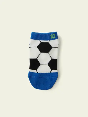 【靴下屋fam】キッズ  サッカーボールスニーカー丈ソックス