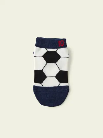 【靴下屋fam】キッズ  サッカーボールスニーカー丈ソックス