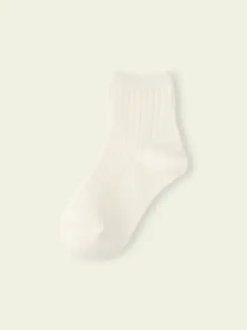【3足1,485円】キッズ 太リブショートソックス / 13-15cm