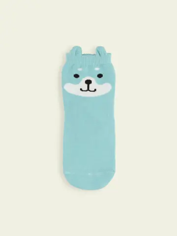 【3足1,485円】キッズ 耳付わんこショートソックス / 13-15cm