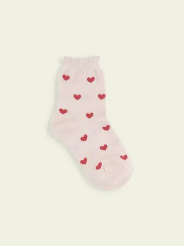 【3足1,386円】キッズ ピコワッフルハートショートソックス