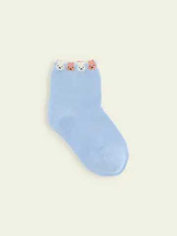 【3足1,386円】キッズ ゴム口たっぷりうさちゃんショートソックス