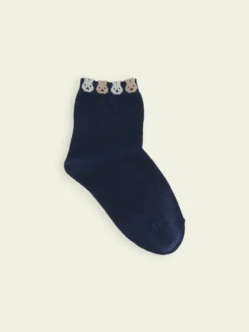 【3足1,386円】キッズ ゴム口たっぷりうさちゃんショートソックス