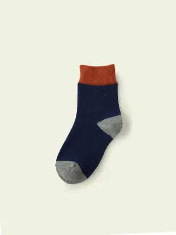 【3足1,386円】キッズ  ネップ三面切り替えショートソックス