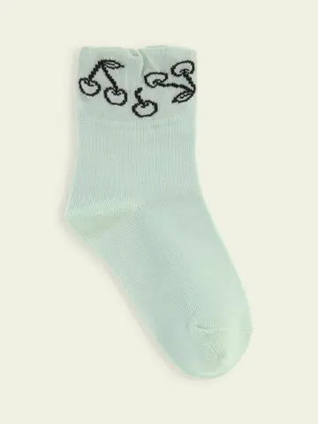 【3足1,386円】キッズ トップシースルーさくらんぼショートソックス