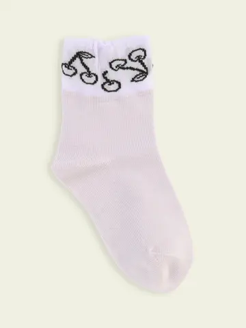 【3足1,386円】キッズ トップシースルーさくらんぼショートソックス