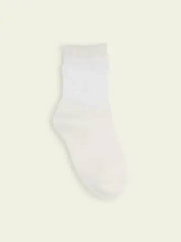 【靴下屋fam】キッズ チュールリボン切替ショートソックス