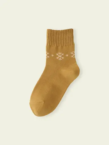 【3足1,386円】キッズ 足首雪柄ショートソックス