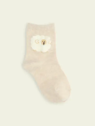 【3足1,386円】キッズ もふもふ動物ショートソックス