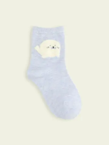 【3足1,386円】キッズ もふもふ動物ショートソックス