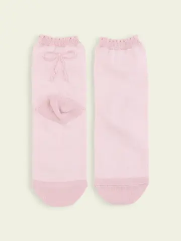 【3足1,386円】キッズ バックフロートリボンショートソックス