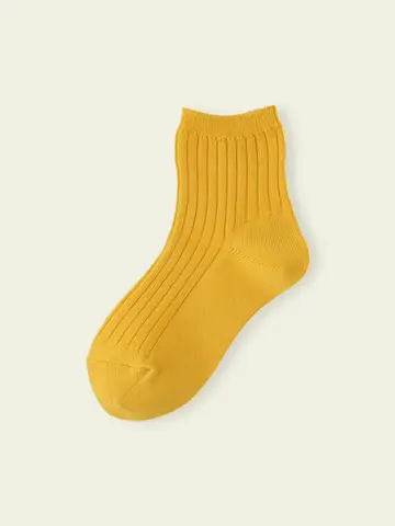 【3足1,386円】キッズ 太リブショートソックス
