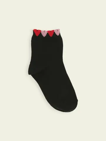 【3足1,386円】キッズ ゴム口たっぷりハートショートソックス