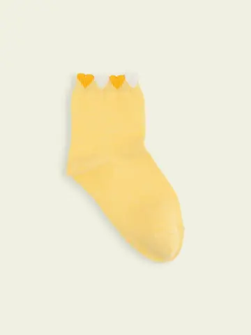 【3足1,386円】キッズ ゴム口たっぷりハートショートソックス