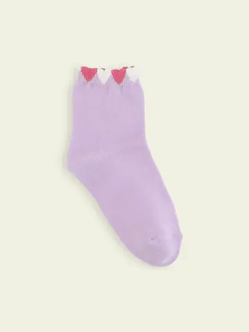 【3足1,386円】キッズ ゴム口たっぷりハートショートソックス