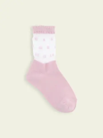 【3足1,386円】キッズ チュールドットショートソックス