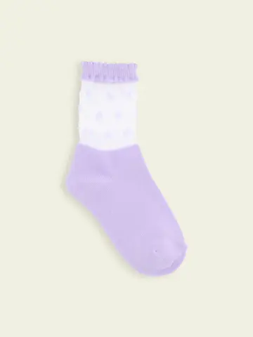 【3足1,386円】キッズ チュールドットショートソックス