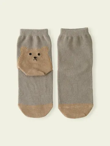 【3足1,386円】キッズ かかとくまショートソックス