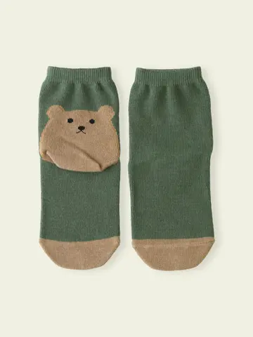 【3足1,386円】キッズ かかとくまショートソックス