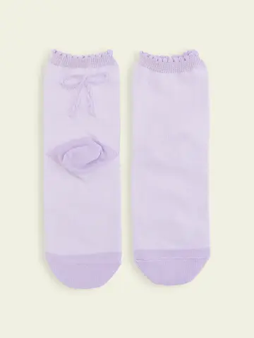 【3足1,386円】キッズ バックフロートリボンショートソックス