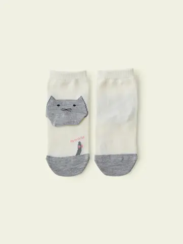 【3足1,386円】キッズ かかとねこソックス