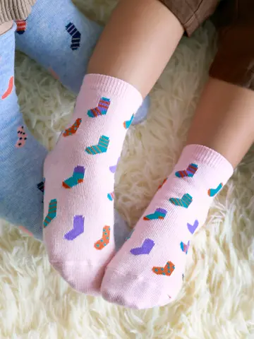 【3足1,485円】キッズ 靴下柄ショートソックス / 19-21cm