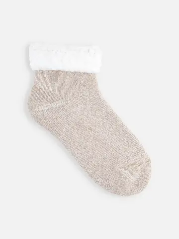 【温脚Labo】三層パイルの裏モコモコショートソックス