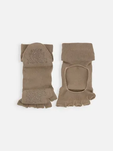 【快脚Labo】スペーサーファブリック指切りフロントオープンショートソックス