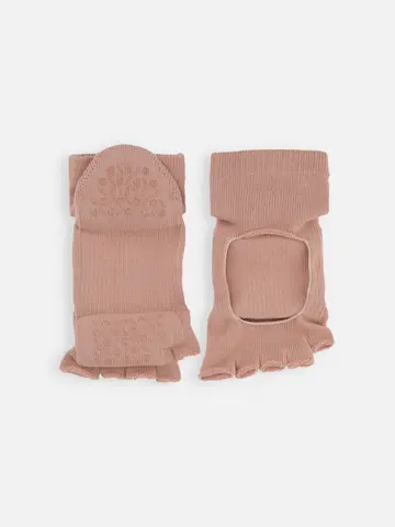 【快脚Labo】スペーサーファブリック指切りフロントオープンショートソックス