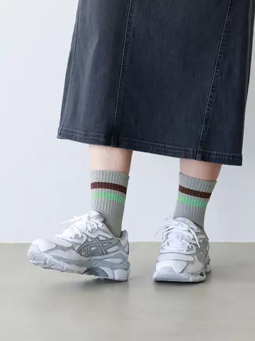 【快脚Labo】フィットネス/ラメライン アメリブショートソックス