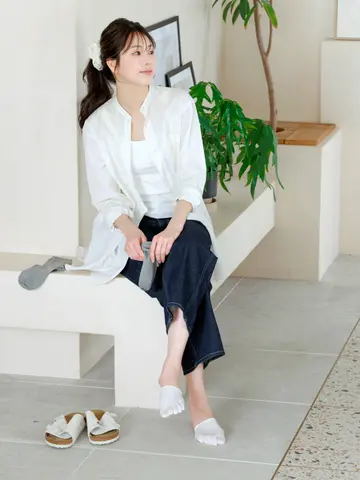 【絹肌Labo】シルク絹紡糸つま先五本指ソックス(24.0～26.0cm)