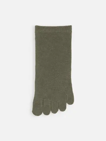 【Tabio MEN】綿麻５本指スニーカー丈ソックス