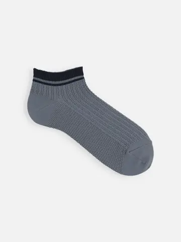 【Tabio MEN】DRYニット風ラインスニーカー丈ソックス