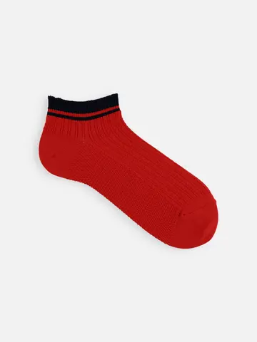 【Tabio MEN】DRYニット風ラインスニーカー丈ソックス