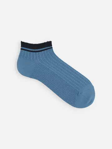 【Tabio MEN】DRYニット風ラインスニーカー丈ソックス