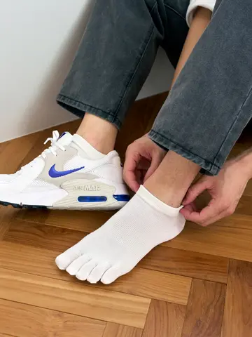 【Tabio MEN】デオセル/五本指スニーカー丈ソックス