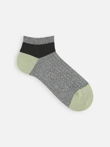 【Tabio MEN】ブークレー撚り杢パネルスニーカー丈ソックス