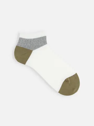 【Tabio MEN】ブークレー撚り杢パネルスニーカー丈ソックス