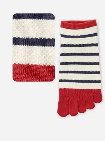 メンズ メッシュボーダー五本指スニーカー用ソックス