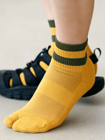 【Tabio MEN】和紙２本ラインショートソックス