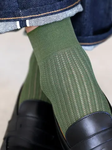 【Tabio MEN】リンクスタックメッシュショートソックス