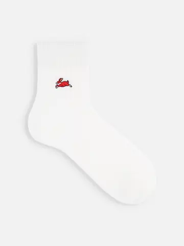 【Tabio MEN】ダットラビット刺繍リブショート丈ソックス