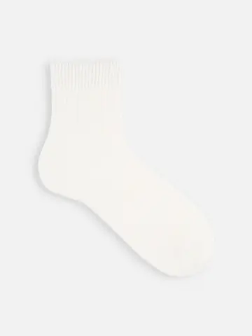 【Tabio MEN】綿麻リブショートソックス