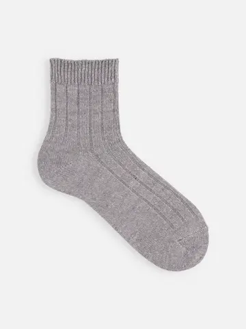 【Tabio MEN】綿麻リブショートソックス