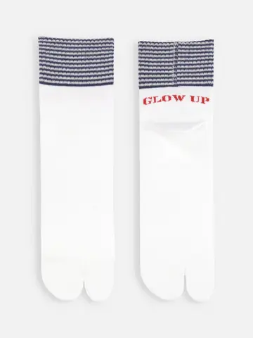 【Tabio MEN】ネイビーつま先ワンボーダーショートソックス