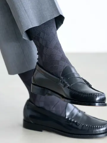 【Tabio MEN】NEWリンクス総ダイヤショート丈ソックス